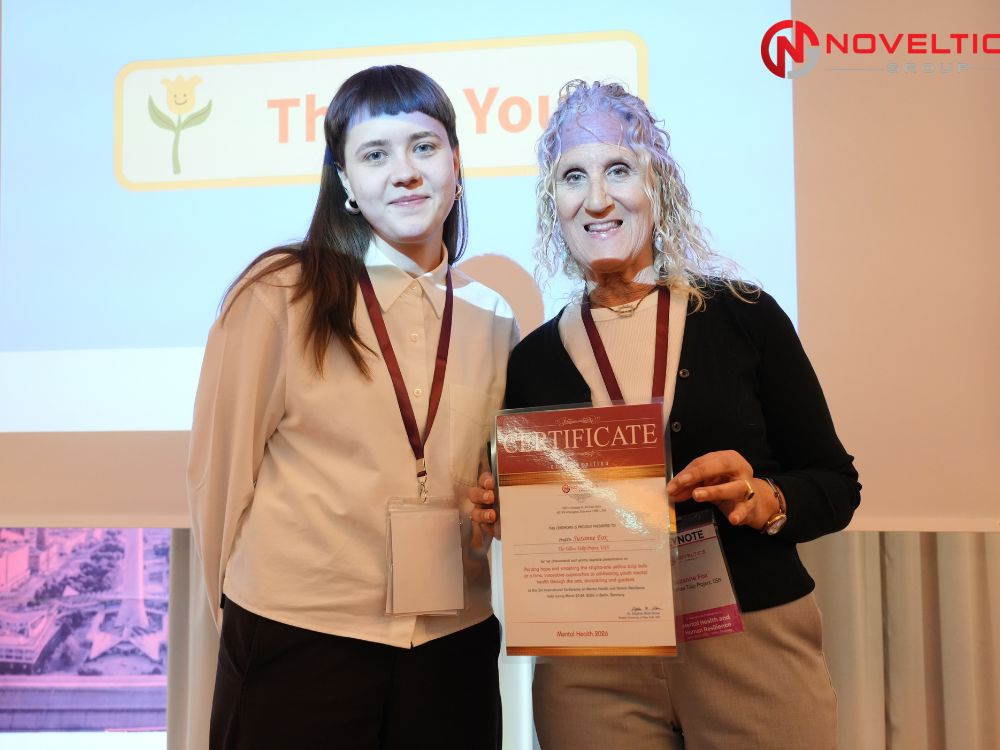 Mental Health Conference Berlin Germany Noveltics Group Suzanne Fox Certificate